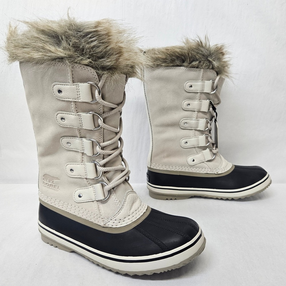 Sorel Joan of Arctic Snow Boots Waterproof NL3481-920 Fawn Black Womens Size 7
